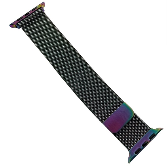 NEW Rainbow Iridescent Stainless Steel Apple Watch Band 42/44/45/49mm - Picture 7 of 9